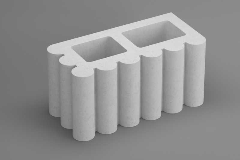 Fluted Block Mould